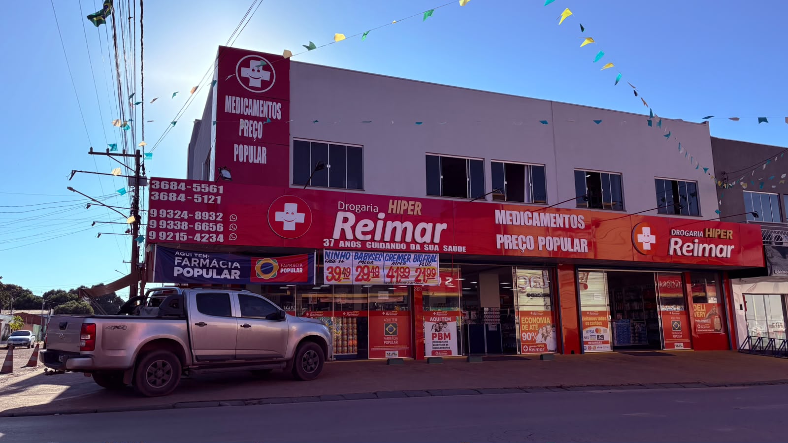 Fachada da Drogaria Reimar